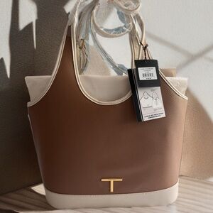 Brown and Cream Tote Bag